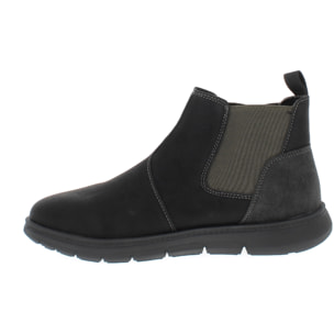 Armata di Mare Scarpe Uomo Stivaletti Chelsea Boots con Soletta Rimovibile in Memory Foam AMU W24L634 Black