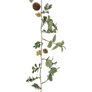 Guirlande pomme de pain et eucalyptus l.1,5m vert