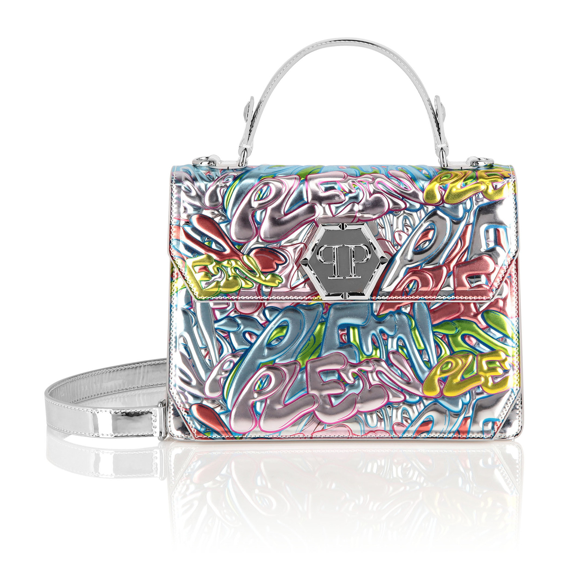 PHILIPP PLEIN Handle Bag BOMBING GRAFFITI