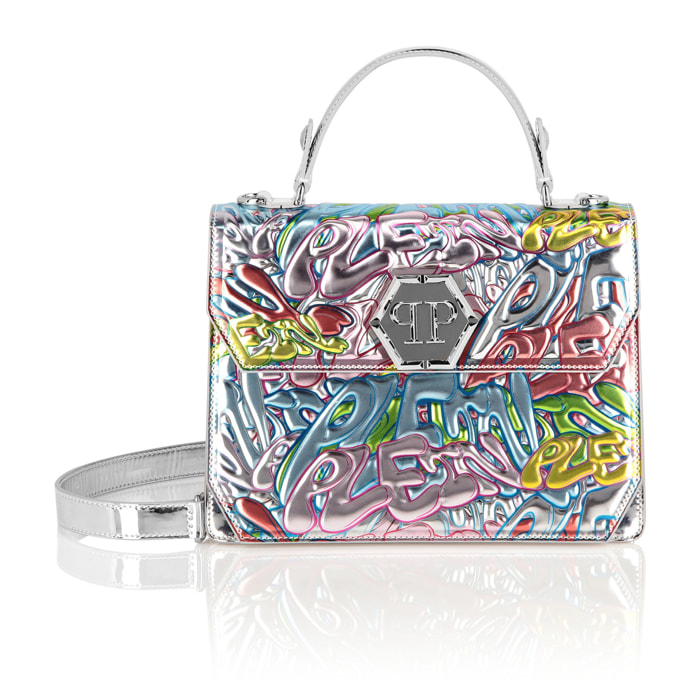 PHILIPP PLEIN Handle Bag BOMBING GRAFFITI