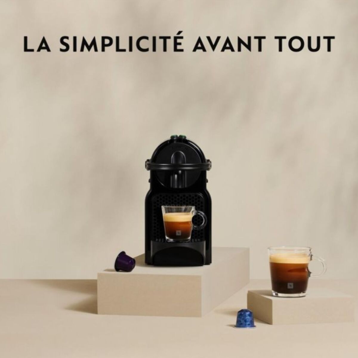 Nespresso DELONGHI EN80.B Inissia Intense Noire