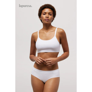 Reggiseno senza ferretto e senza imbottitura in cotone biologico bianco