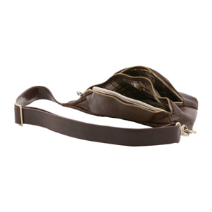 Marsupio da uomo in vera pelle - Modello False - 100% pelle - 37.0 x 16.5 x 10.0 cm