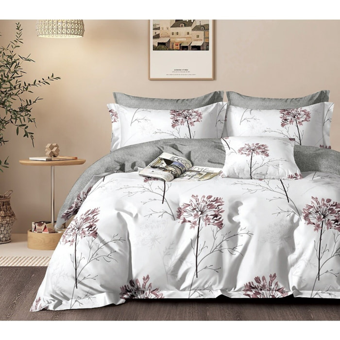 Parure housse de couette 100% percale de coton - Ailise