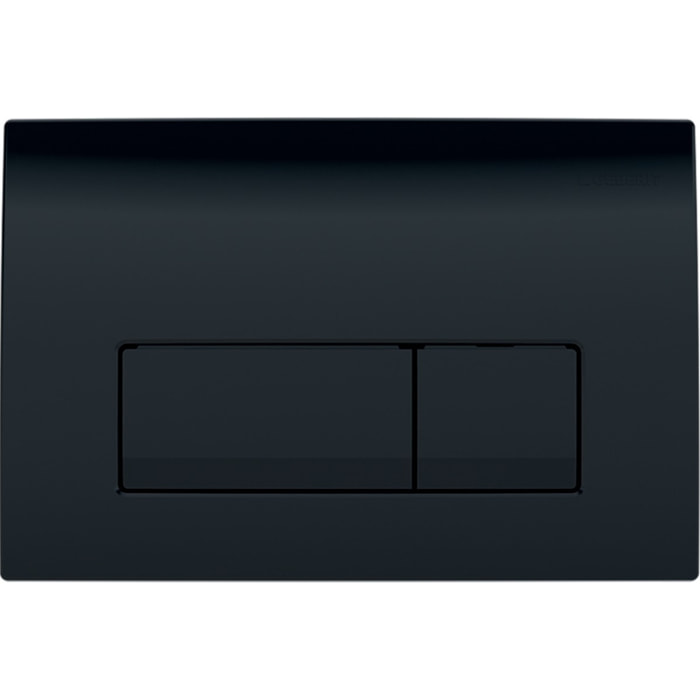 Delta 50 Plaque de commande double touche, Noir  brillant (115.119.DW.1)