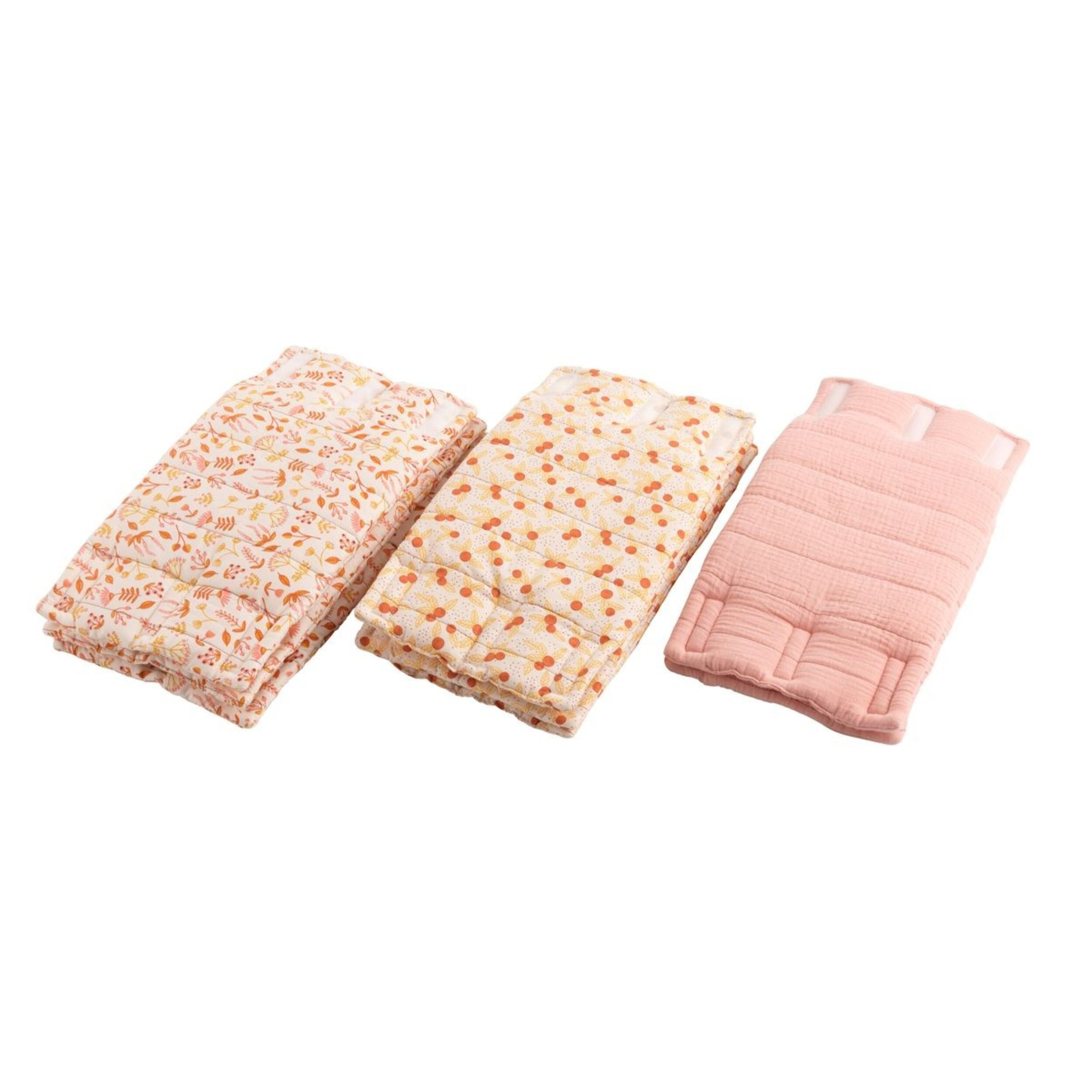 Protections de barreaux de lit bébé lot de 8 en coton rose