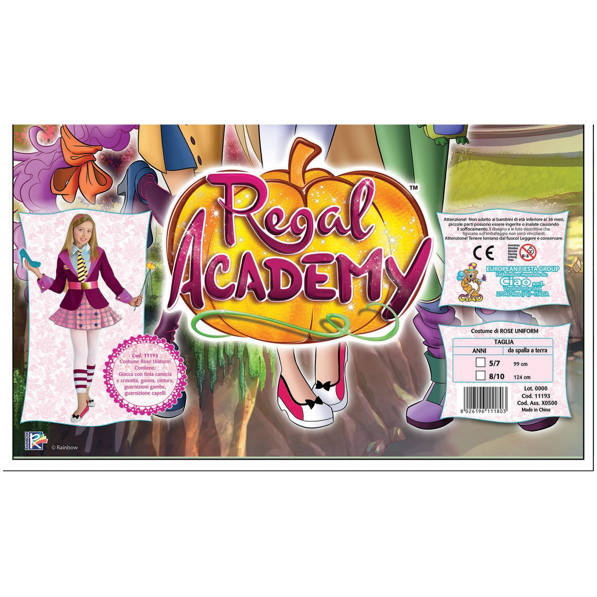 Rose Cinderella Uniform Regal Academy Costume Bambina