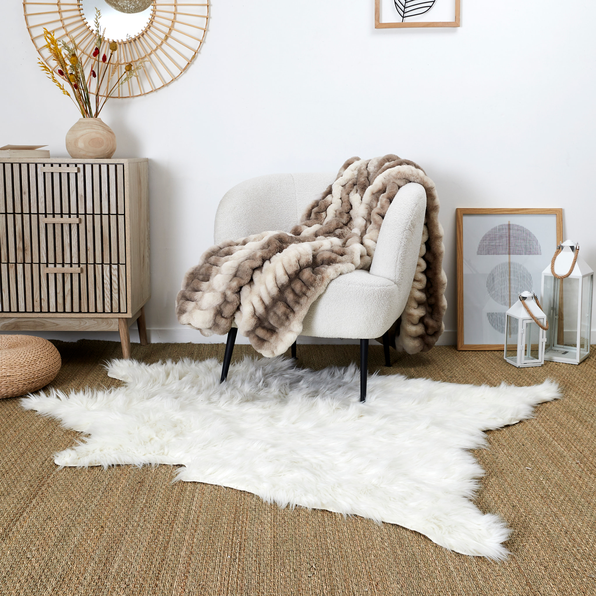 Tapis Blanc Four Forme Animal 120x158cm