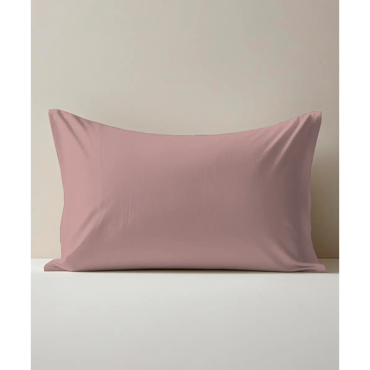 Coppia Federe cuscini letto PERCALLE ROSA tinta unita 100% Percalle di Cotone e Made in Italy