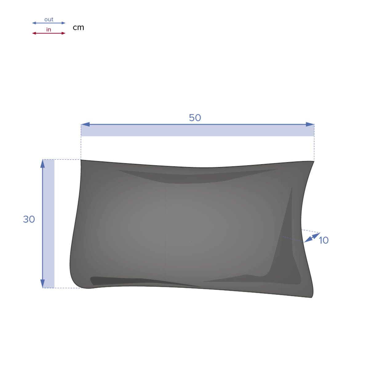 Coussin déco d'extérieur Korai Vert Olive 50x30 cm