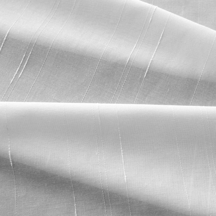 Tissu en voile d'étamine filetée - Blanc