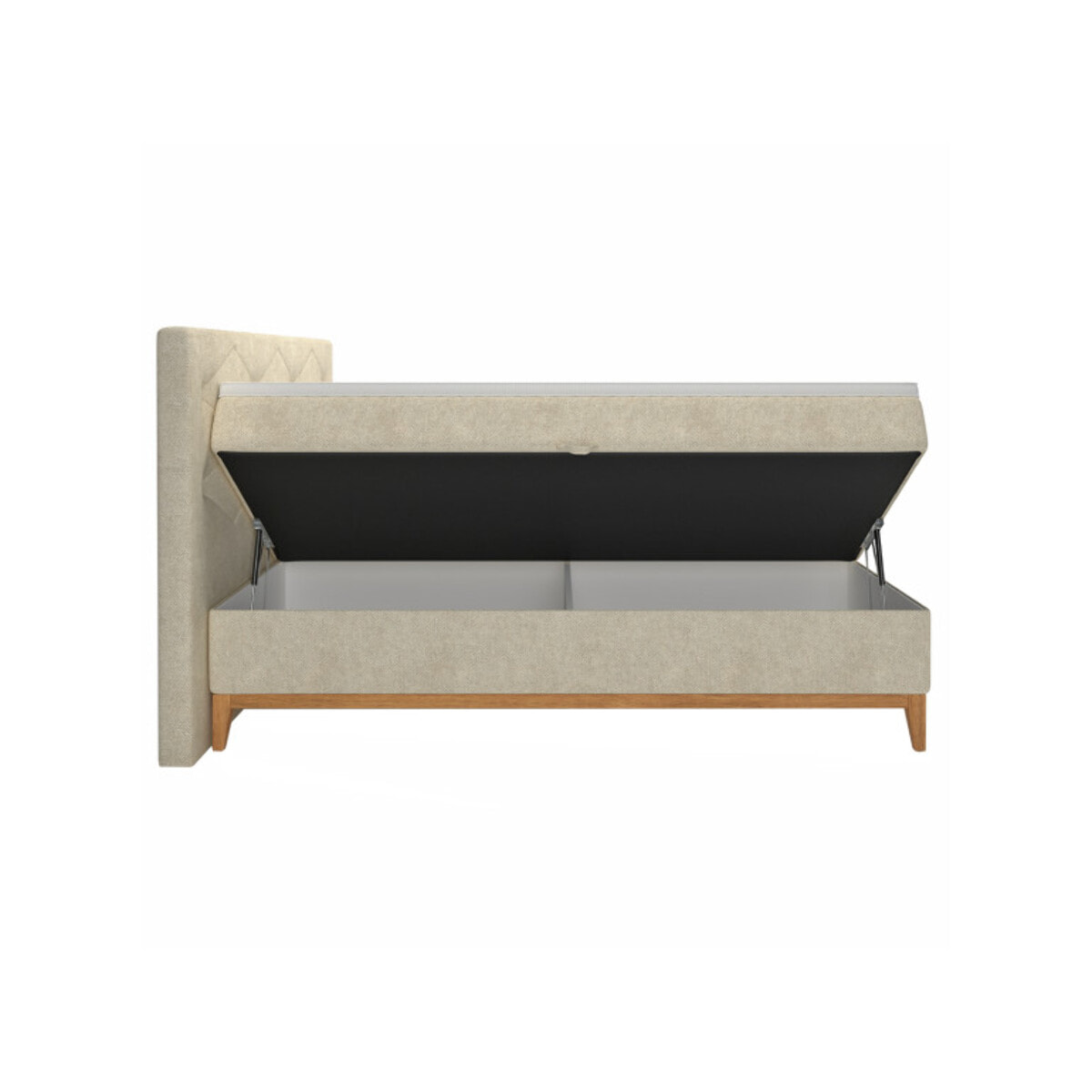 Lit boxspring complet avec 2 coffres 180x200cm - LAUSANNE