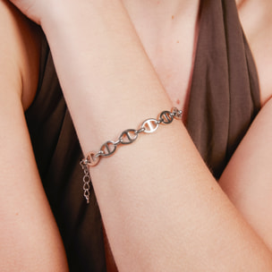 Pulsera Kisa acabado rodio
