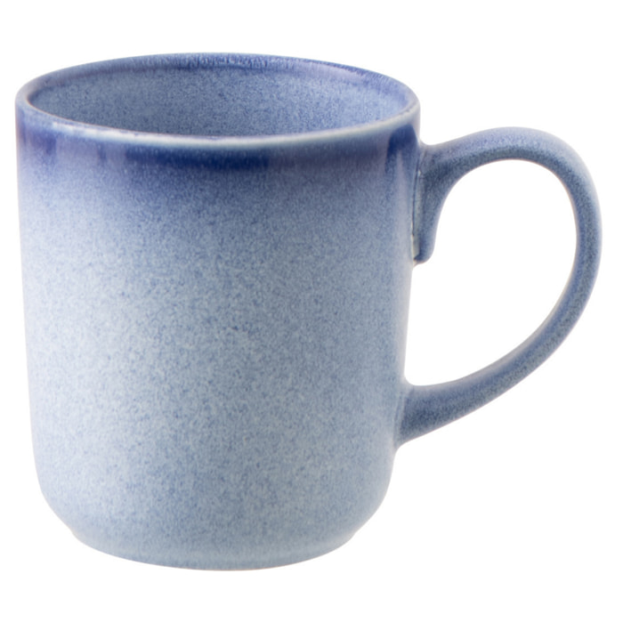 J-Line Tasse Luna - céramique - bleu - 2 pièces