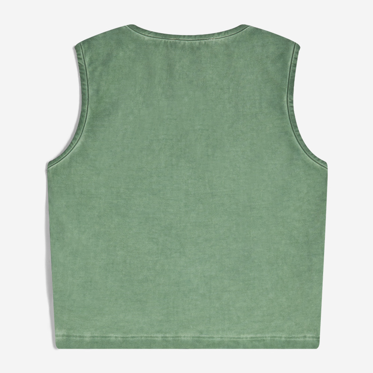 Crop top slim fit in tessuto jersey effetto vissuto