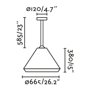 SAIGON OUT T70 M Suspension fixe café