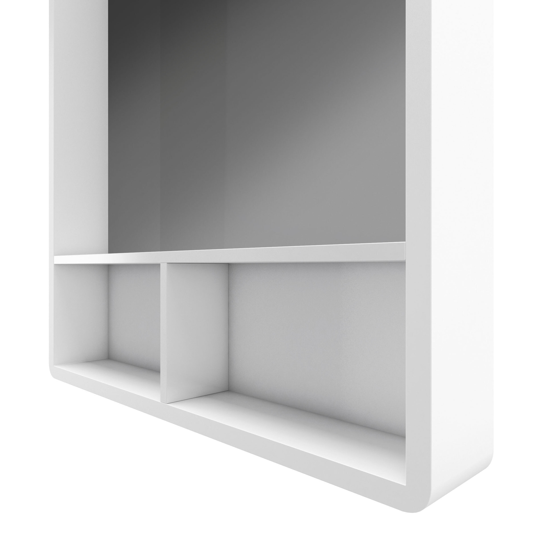 Miroir salle de bain 50x70cm avec étagères - NORDIK HYLLA