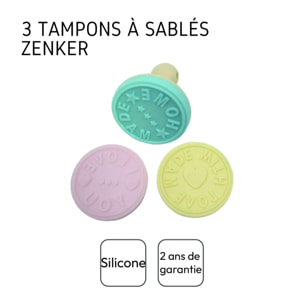 Lot de 3 tampons à pâtisserie pour biscuits Zenker