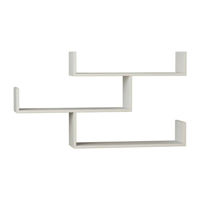 Mensola Sadachbia, Scaffale, Ripiano a muro, Scaffalatura multiuso, 119x23h67 cm, Bianco