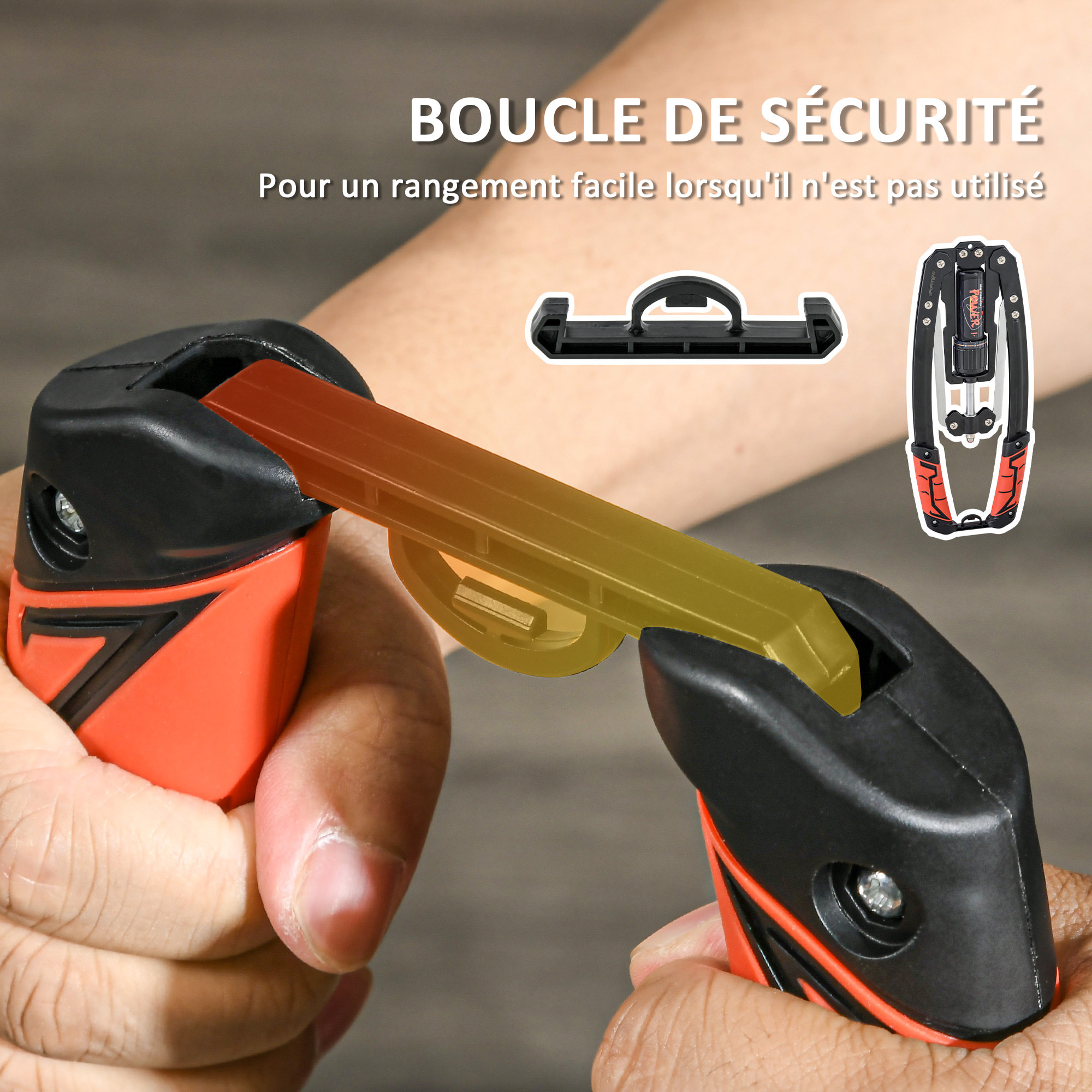 Musculation avant bras barre twister réglable 10-200 Kg acier noir