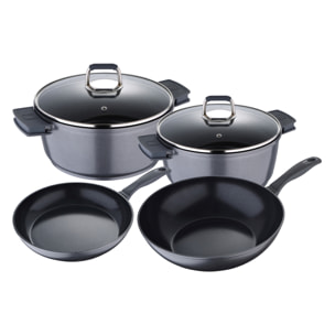 Set 6pc batería de cocina aluminio, Bergner, Titan