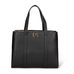 Borsa a mano da donna - Modello Silvana Chic - Pelle vegana PU - 28.0 x 23.5 x 10.0 cm