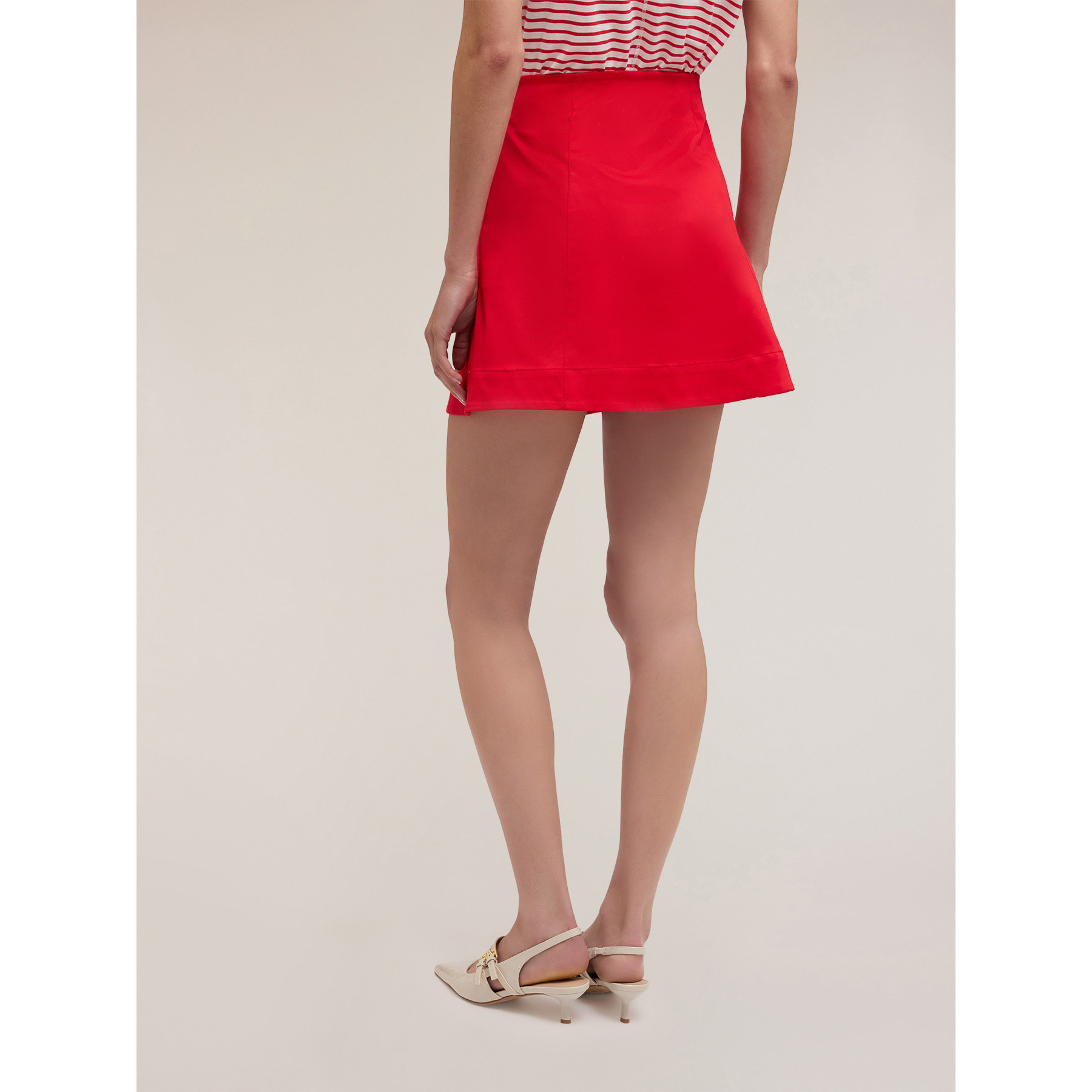 Motivi - Gonna corta flare - Rosso
