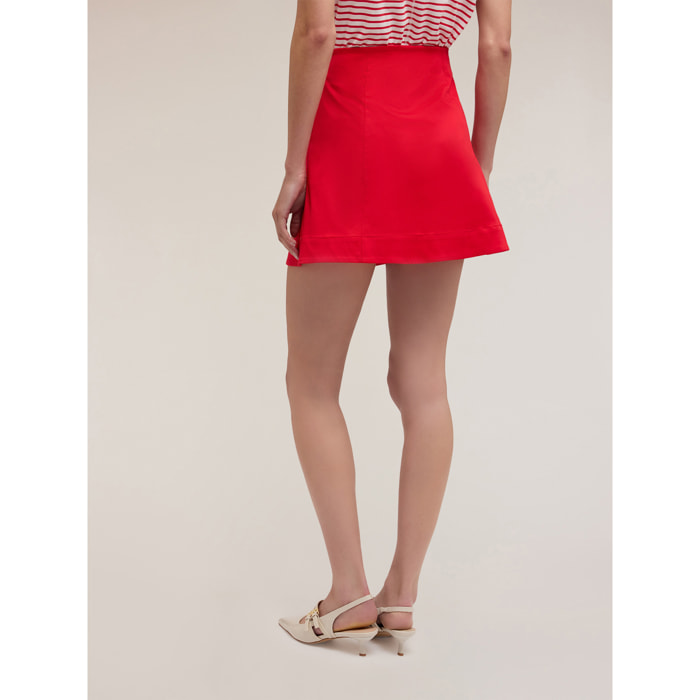 Motivi - Gonna corta flare - Rosso