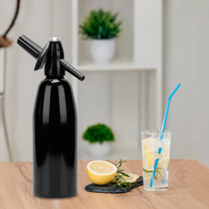 Sifón de 1L para preparar agua con gas y bebidas carbonatadas en casa.