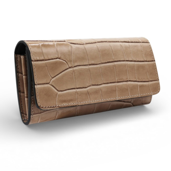 Cartera Cheval Firenze Cosmo Croc Taupe
