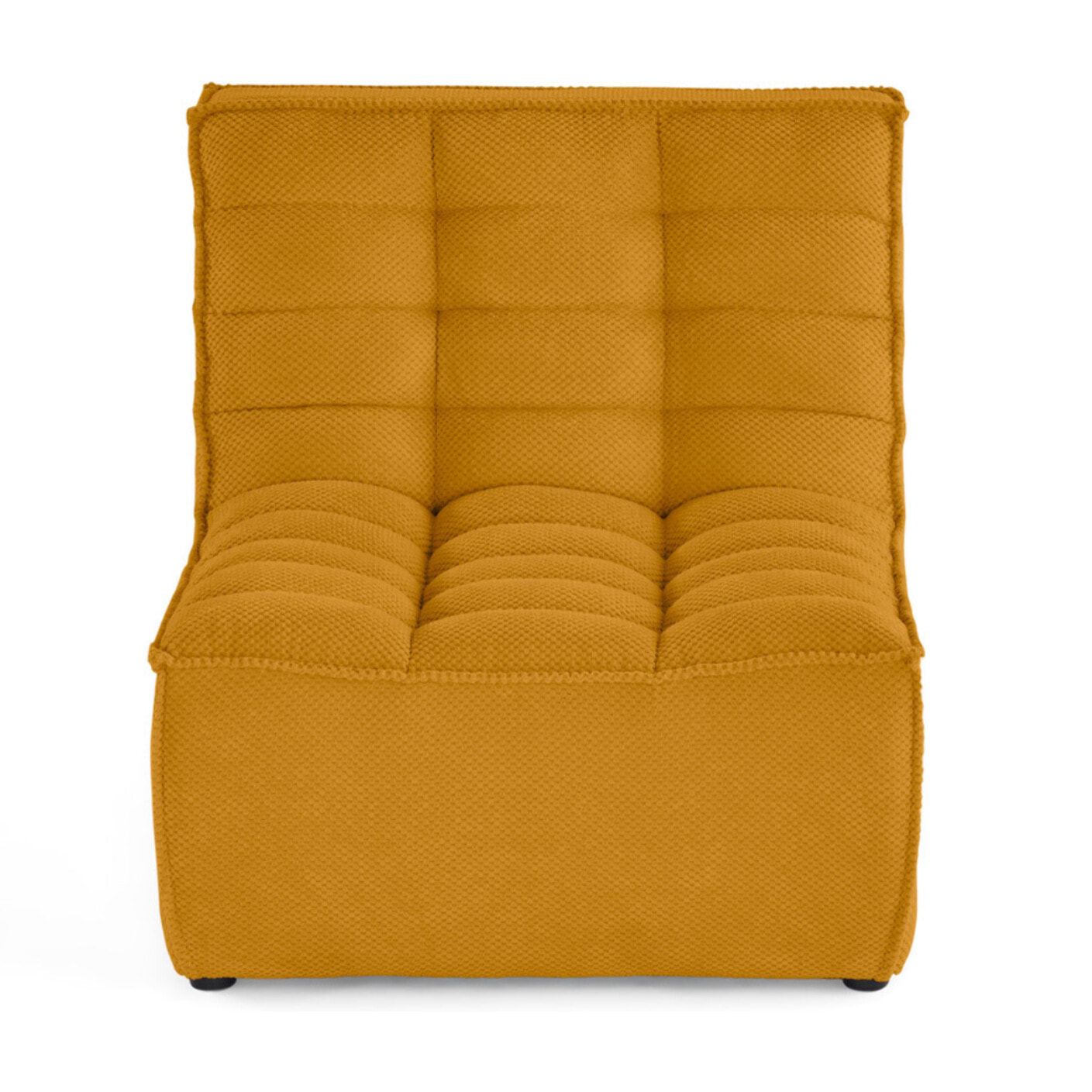 Ellie - fauteuil en velours texturé - Jaune
