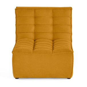 Ellie - fauteuil en velours texturé - Jaune