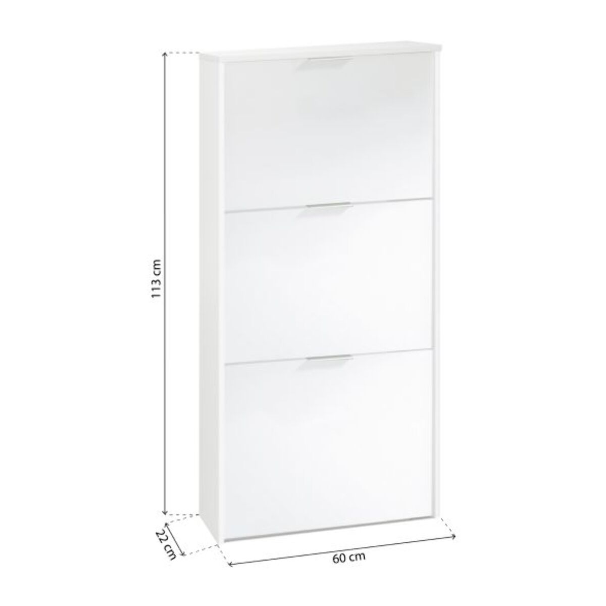 Zapatero Remi de 3 puertas Blanco