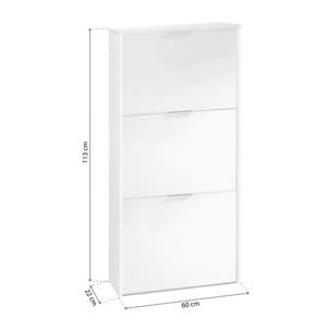 Zapatero Remi de 3 puertas Blanco