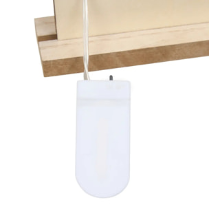 Maisons de Noël lumineuses LED en bois L. 24 cm
