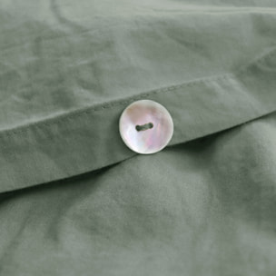 Housse de couette unie en coton, COTON LAVÉ