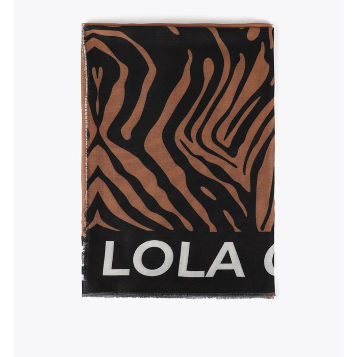 Foulard Stampa Zebra e Tinta Unita