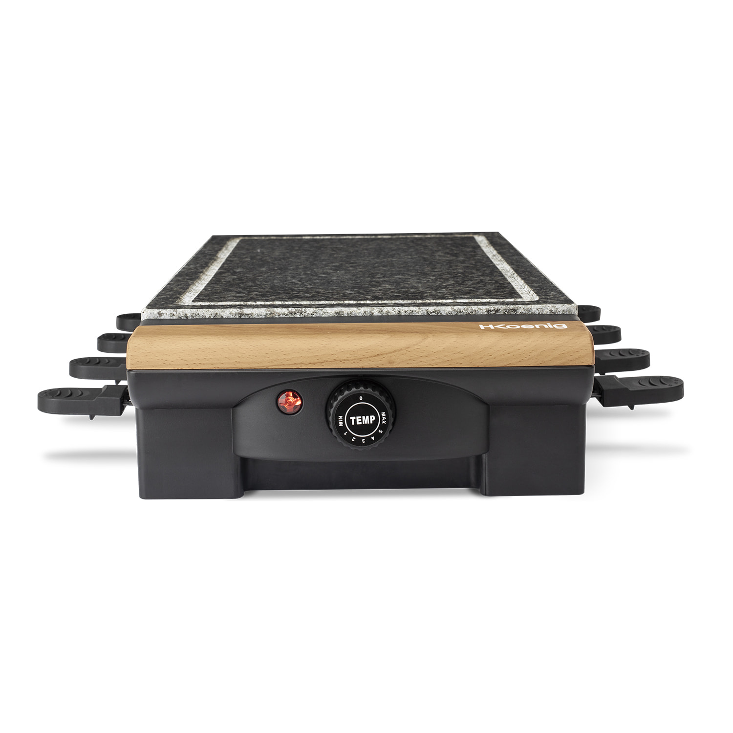 Raclette 8 Personas 2 en 1, Plancha Con Piedra Natural, 1400 W.