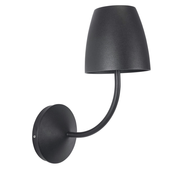 FORLIGHT Eclipta II aplique negro con luz led blanco cálido 3000K