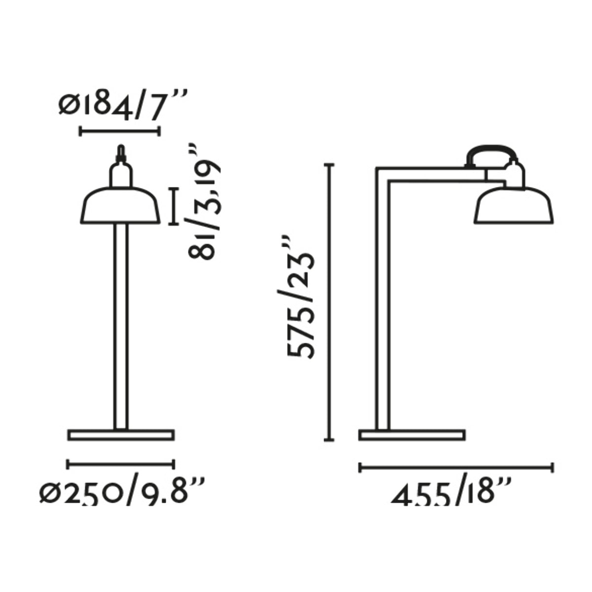 TATAWIN Lampe de table noire