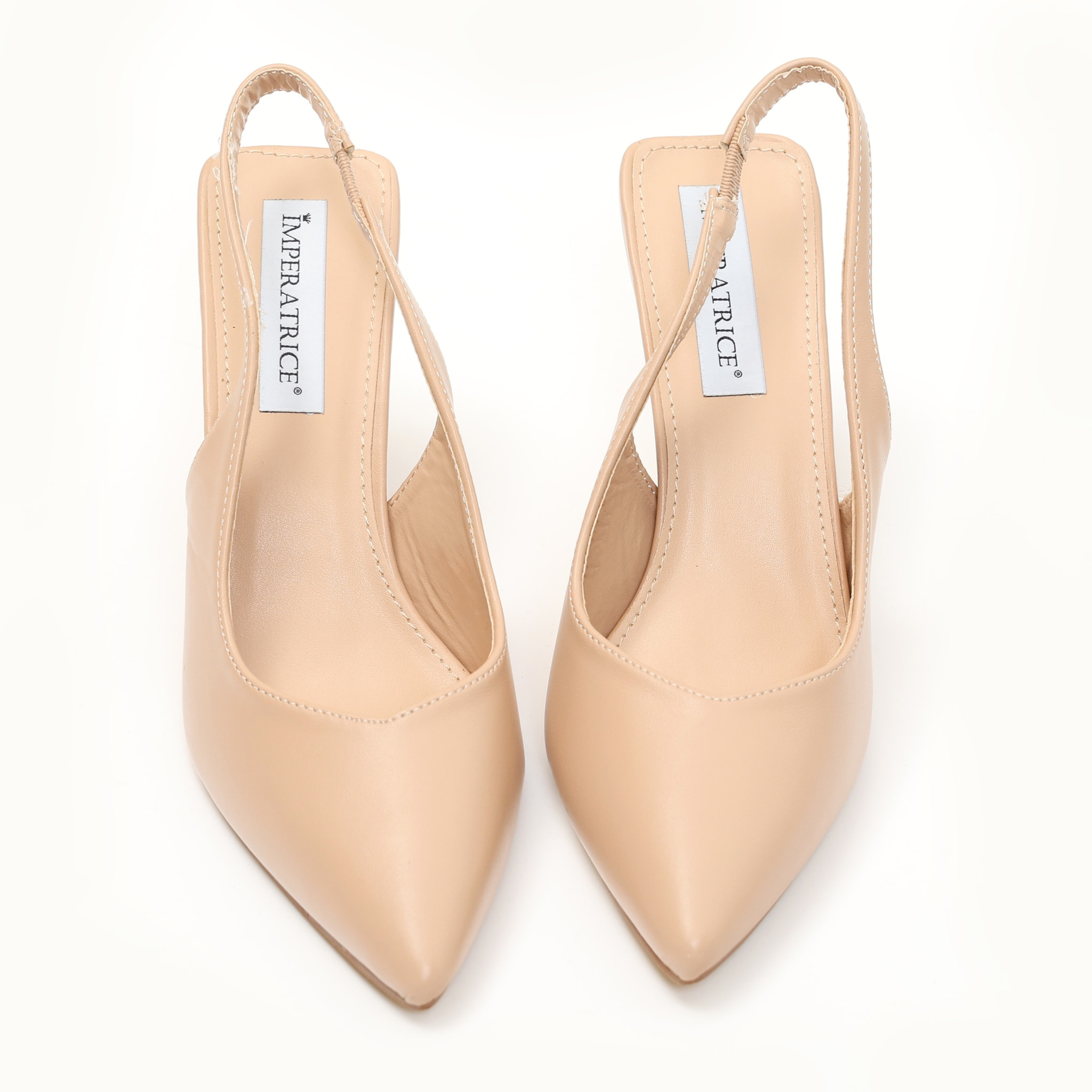 Dècolletè slingback in simil pelle