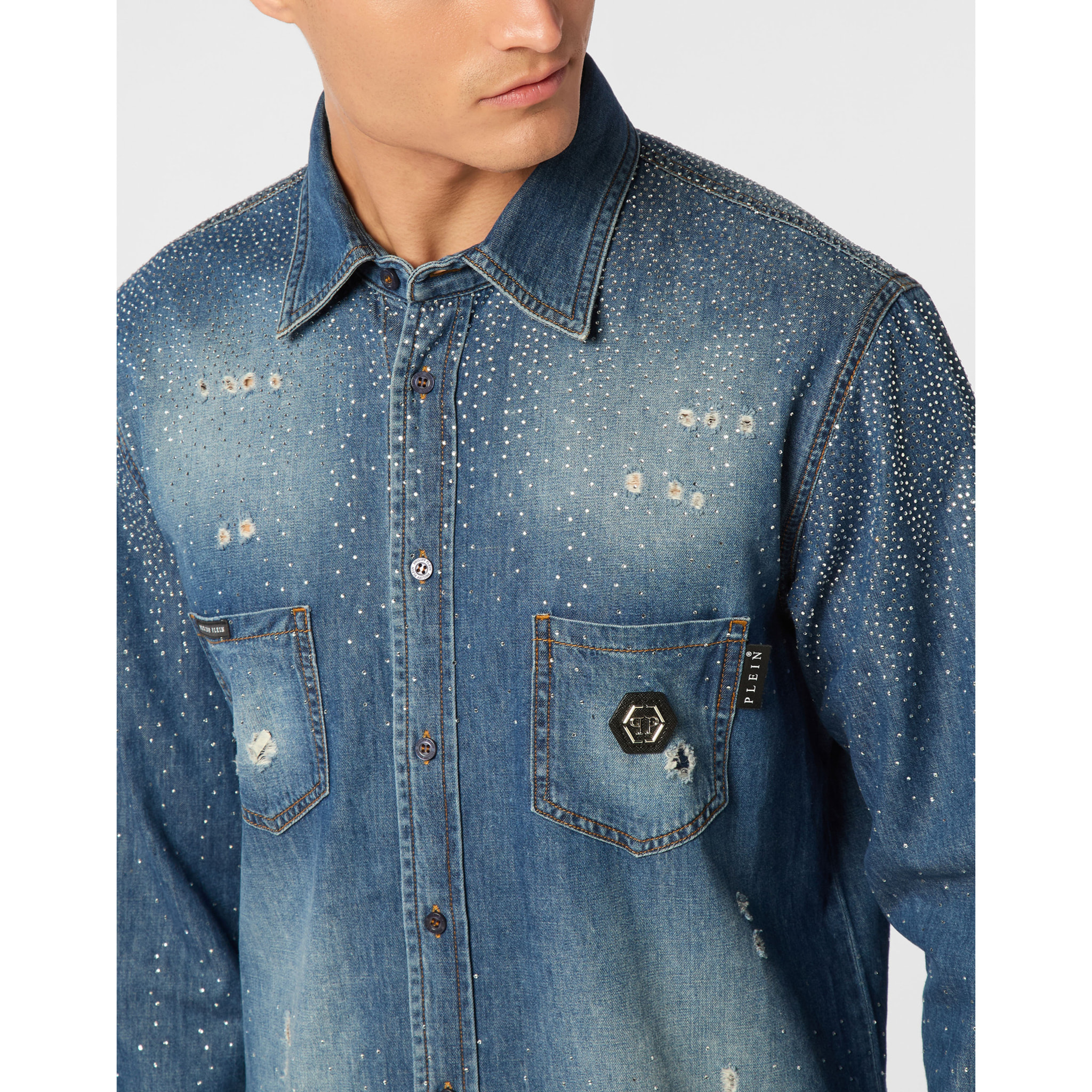PHILIPP PLEIN Denim Shirt