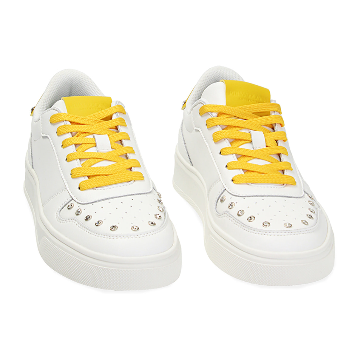 Sneakers bianco-giallo