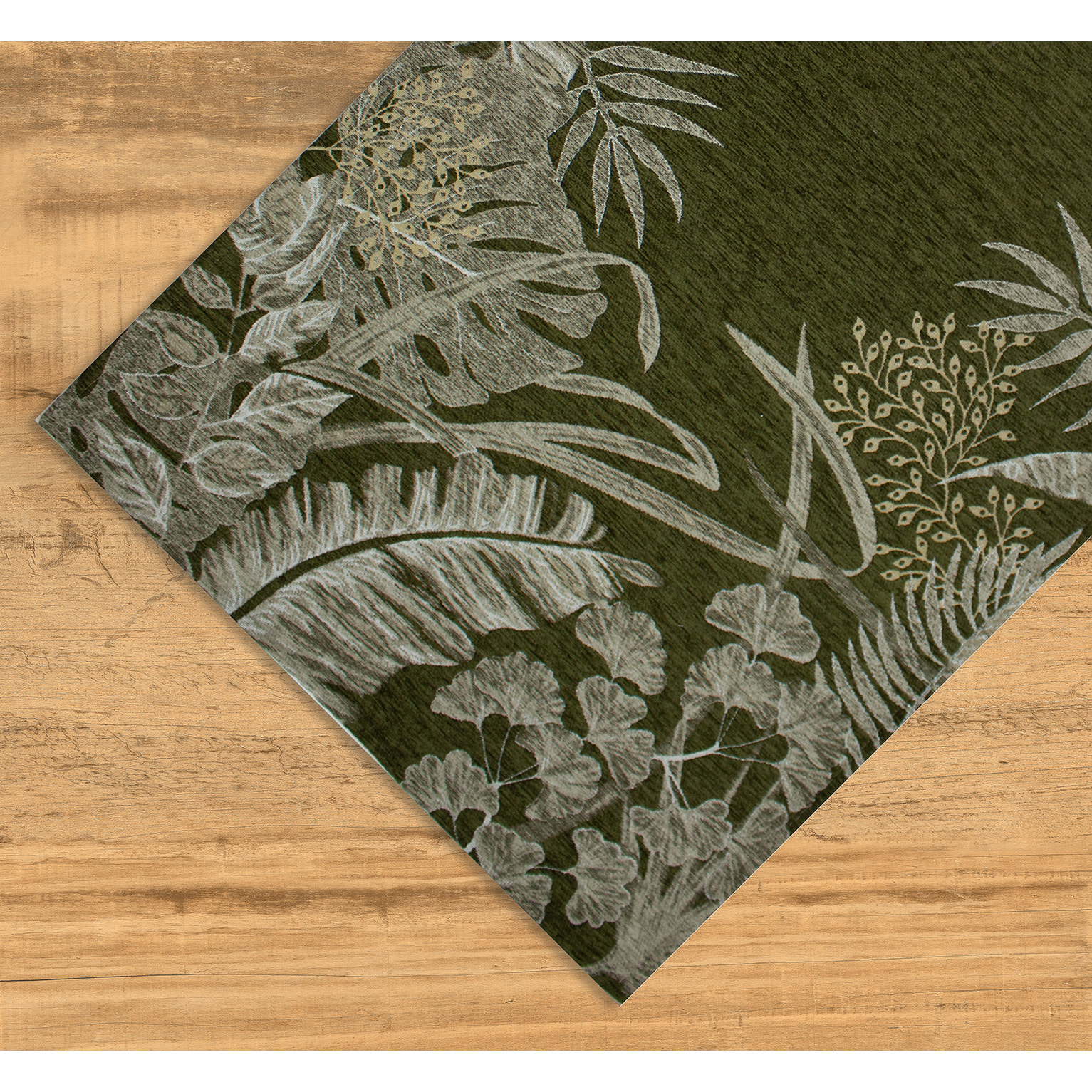 TAPPETO ARREDO AMAZZONIA VERDE CON FONDO ANTISCIVOLO