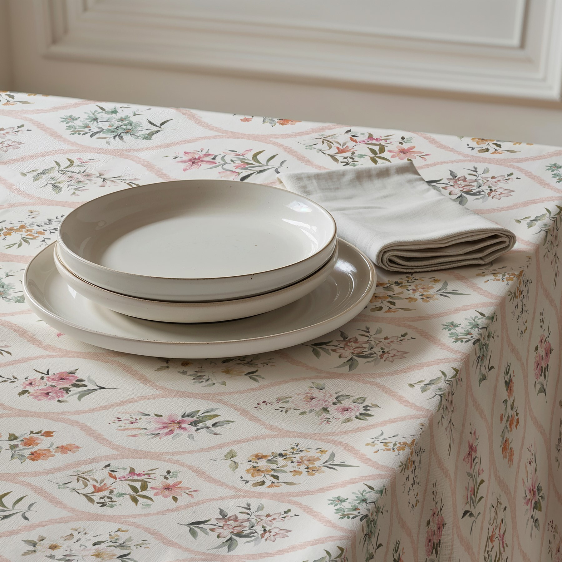 Mantel estampado antimanchas PATRICE ROSE