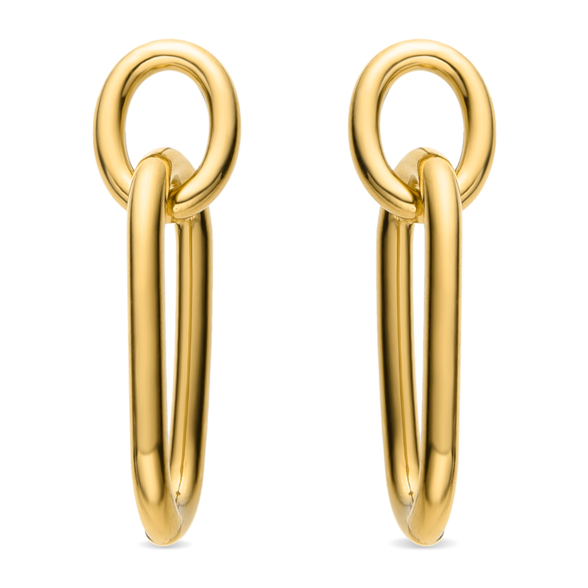 Pendientes acabados en oro amarillo de 18K