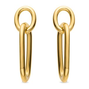 Pendientes acabados en oro amarillo de 18K