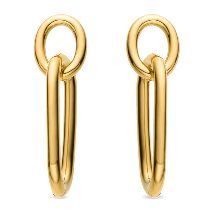 Pendientes acabados en oro amarillo de 18K