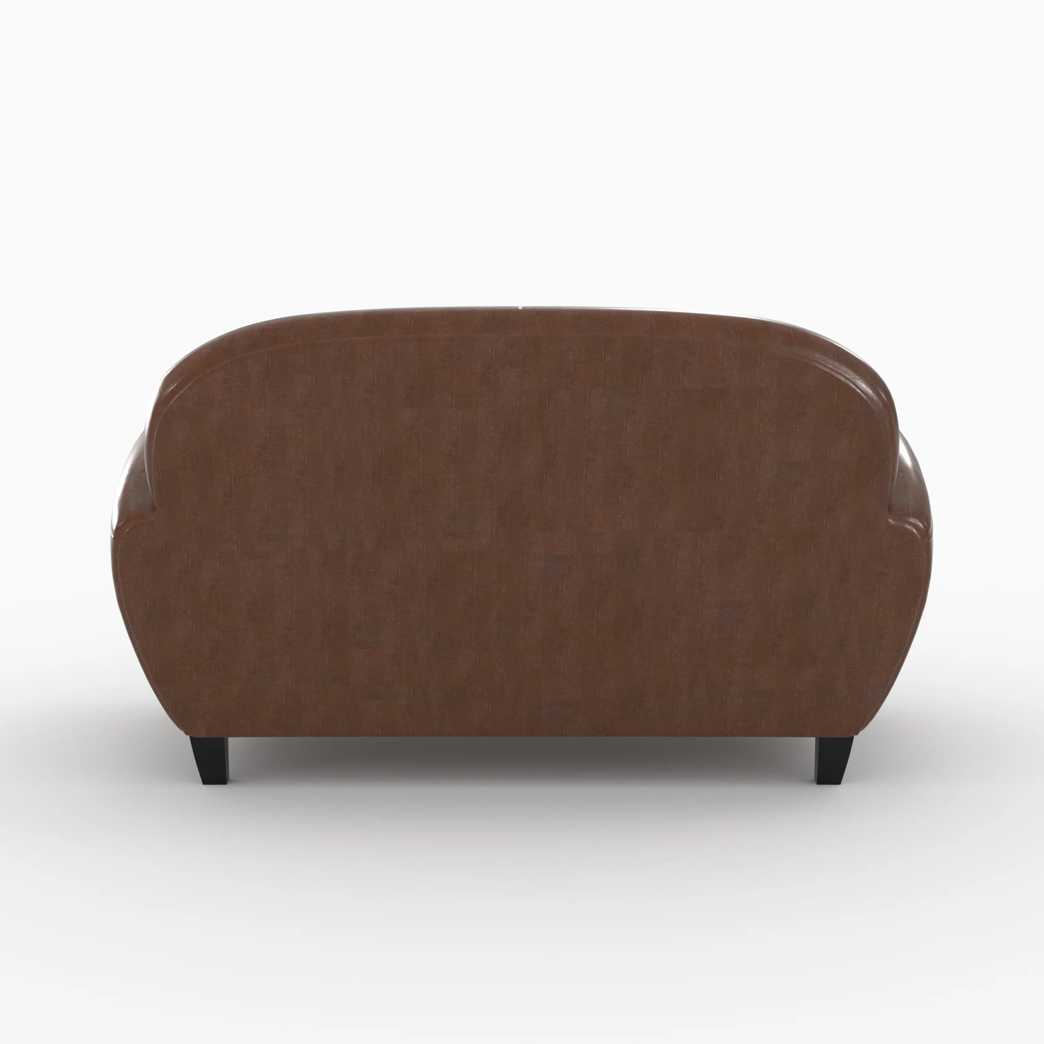 Ensemble canapé et fauteuil marron foncé 3 places - Club - Club