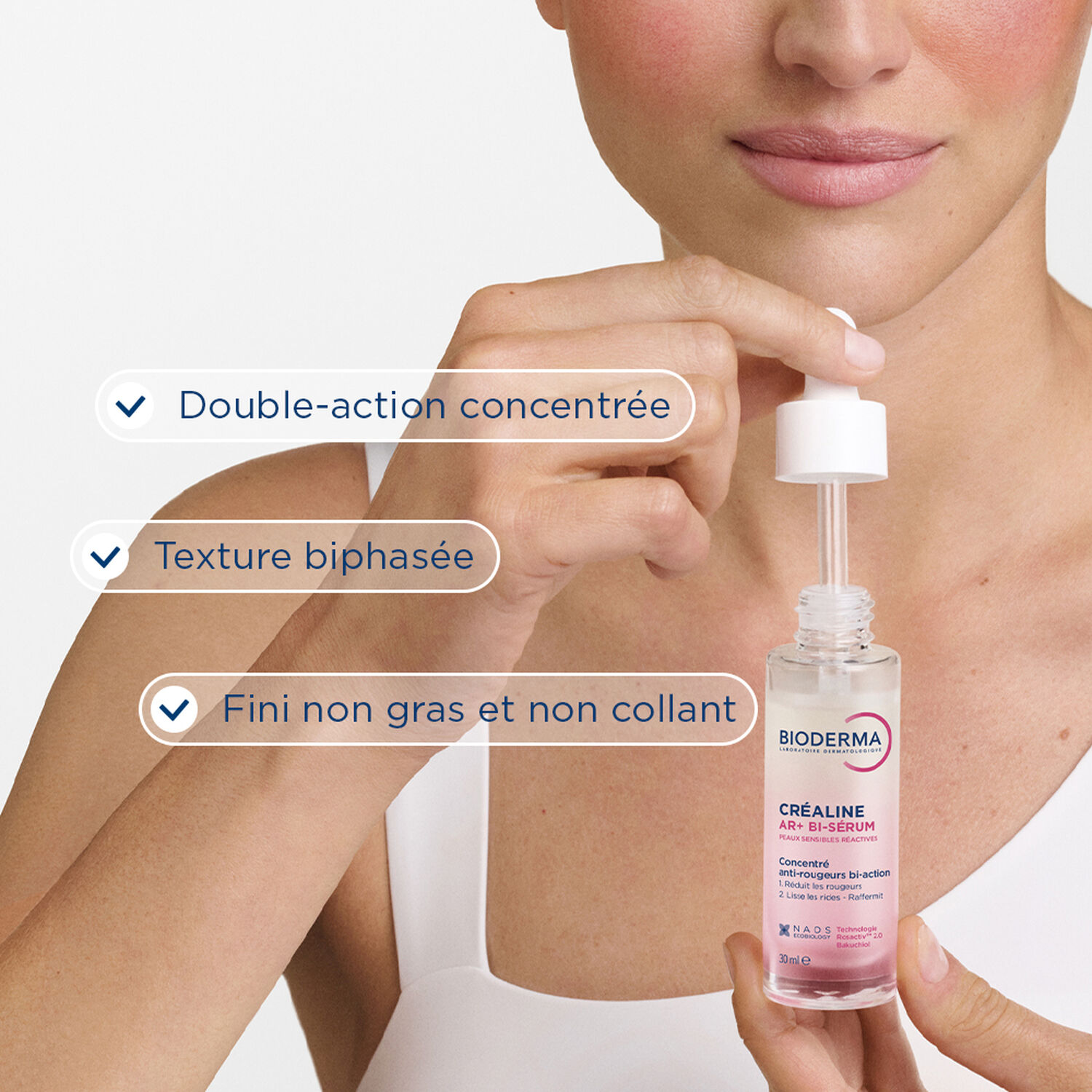 Crealine AR+ - Bi Sérum - Concentré anti-rougeurs bi-action 30 ml